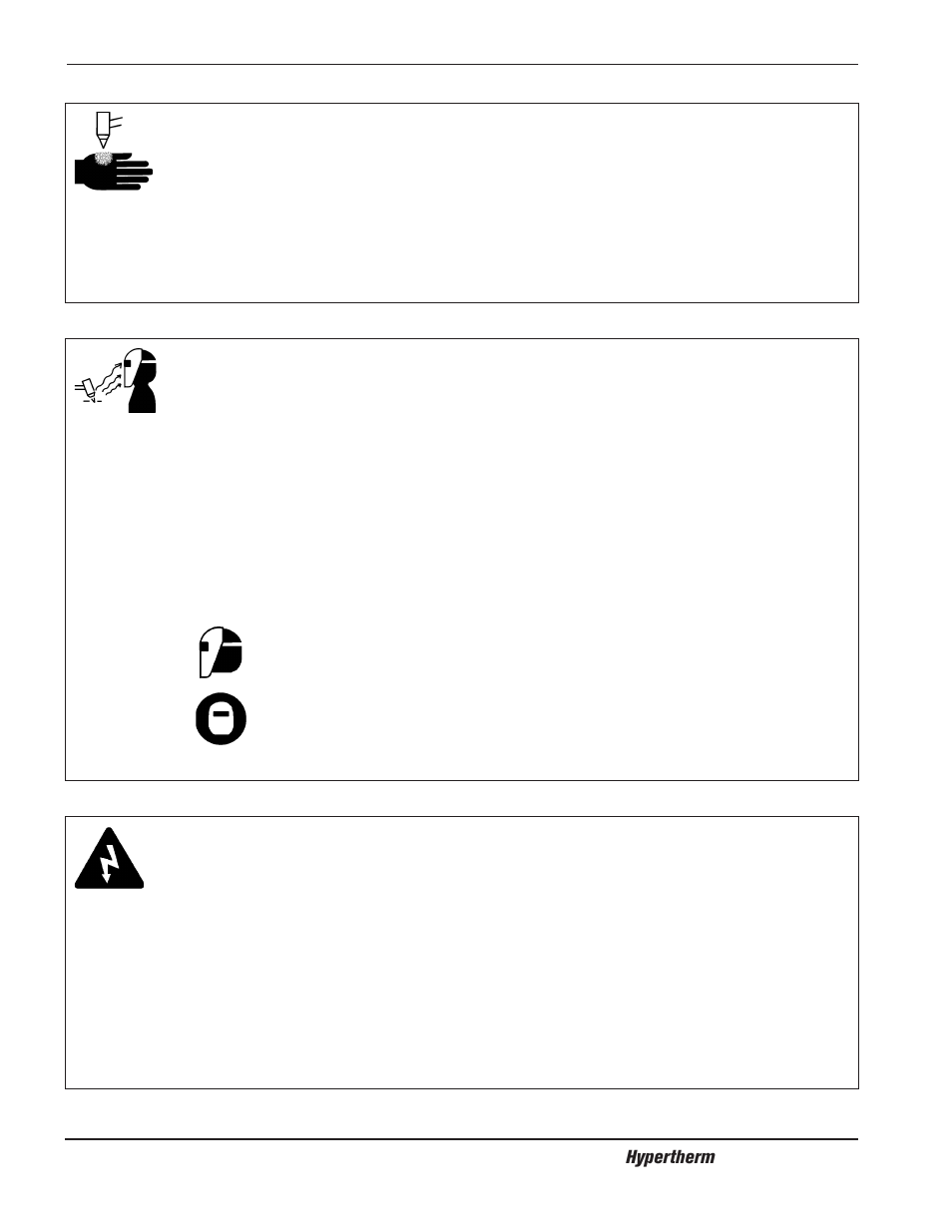A plasma arc can cause injury and burns -4, Arc rays can burn eyes and skin -4, Grounding safety -4 | Hypertherm PAC500 Water Injection Plasma Cutting System User Manual | Page 12 / 96