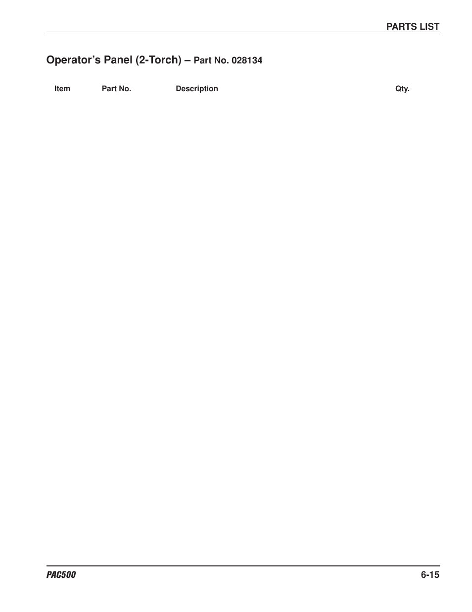 Operator’s panel (2-torch) | Hypertherm PAC500 Water Injection Plasma Cutting System User Manual | Page 76 / 96