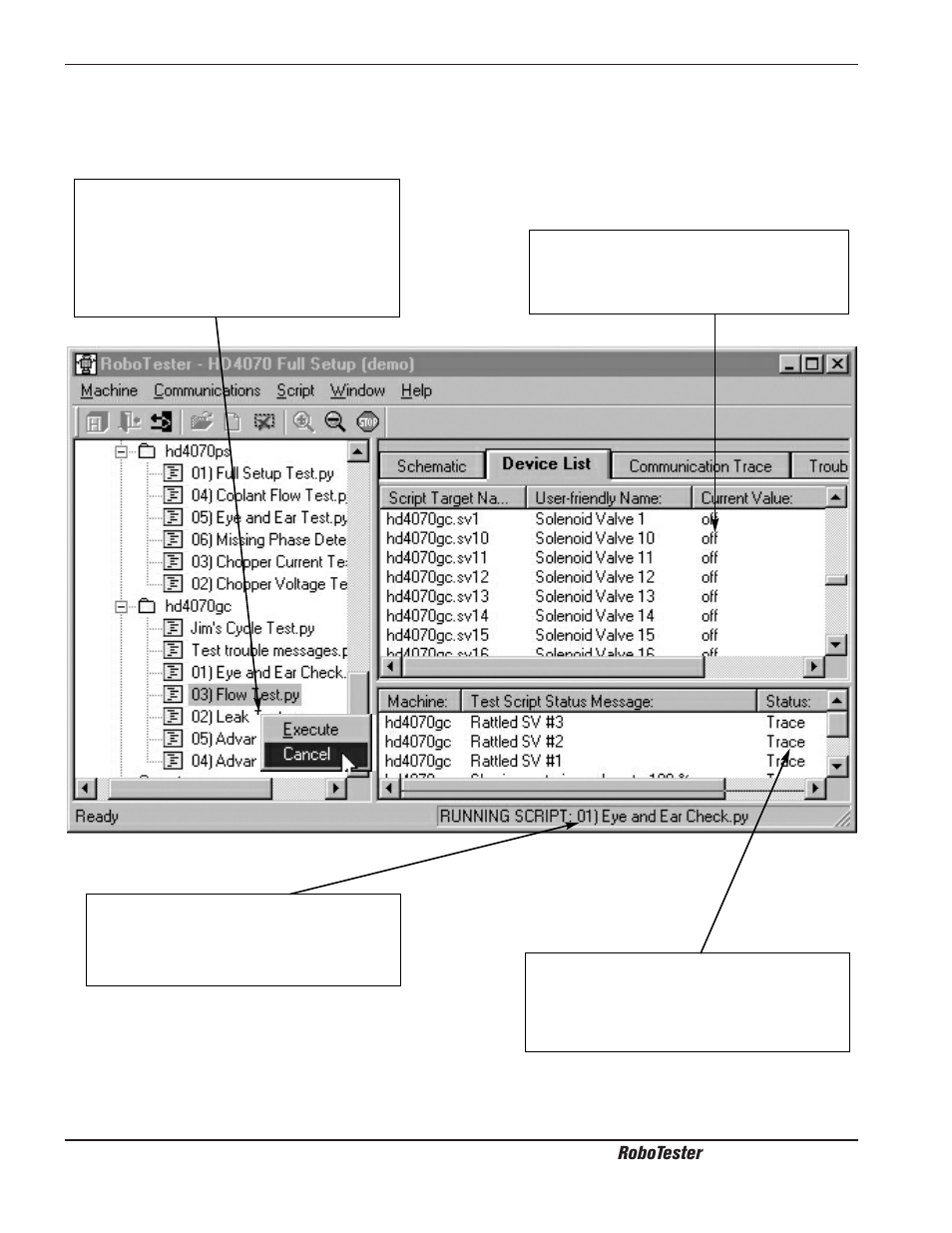 Executing test scripts -6, Executing test scripts | Hypertherm RoboTester Troubleshooting Kit User Manual | Page 11 / 41