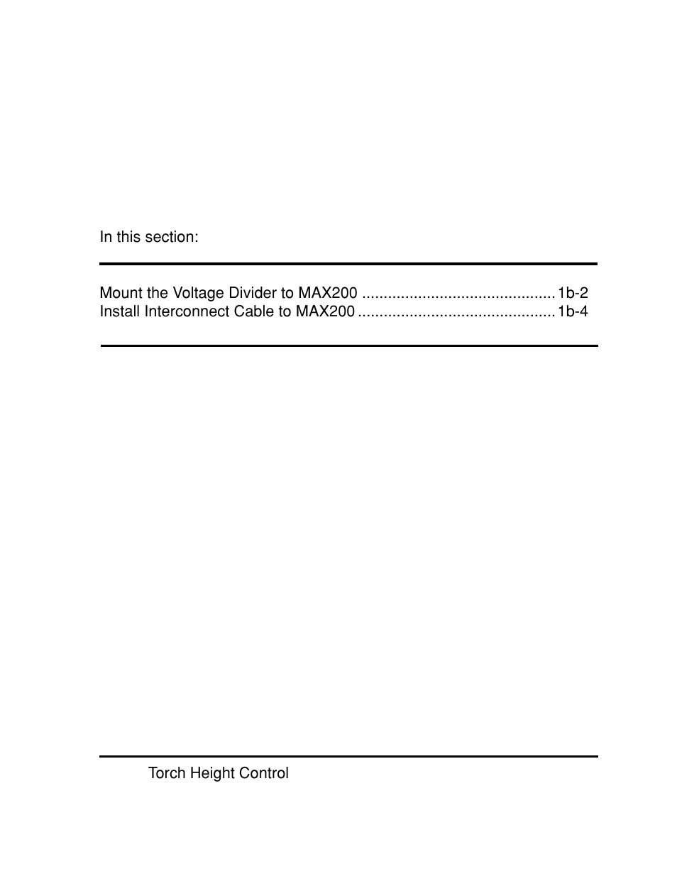 Section 1b installation - max200, Section 1b installation - max200 b-1 | Hypertherm THC2 Torch Height Control User Manual | Page 17 / 41