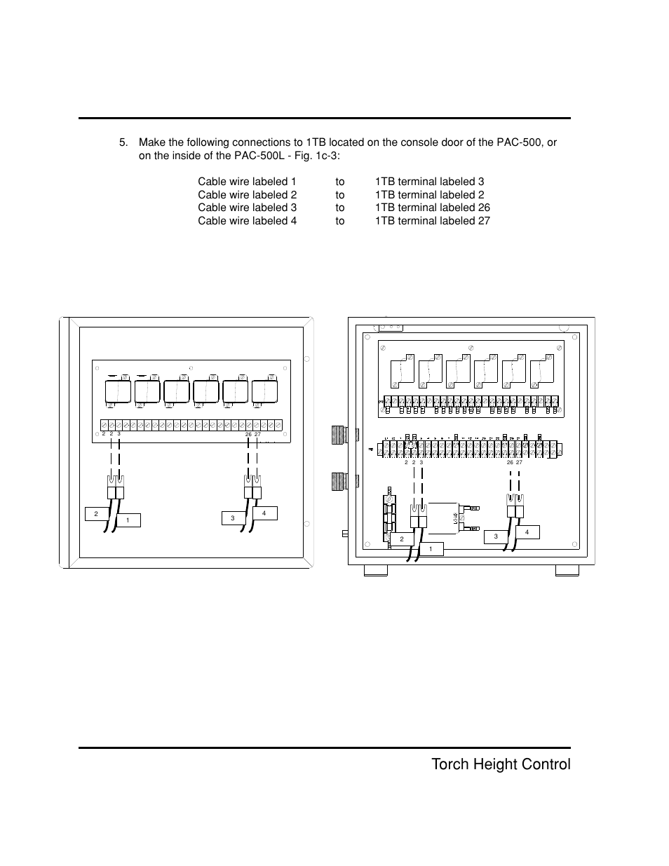 Figure 1c-3, Installation - pac-500, Thc-2 torch height control | Page 1c-4 | Hypertherm THC2 Torch Height Control User Manual | Page 25 / 41