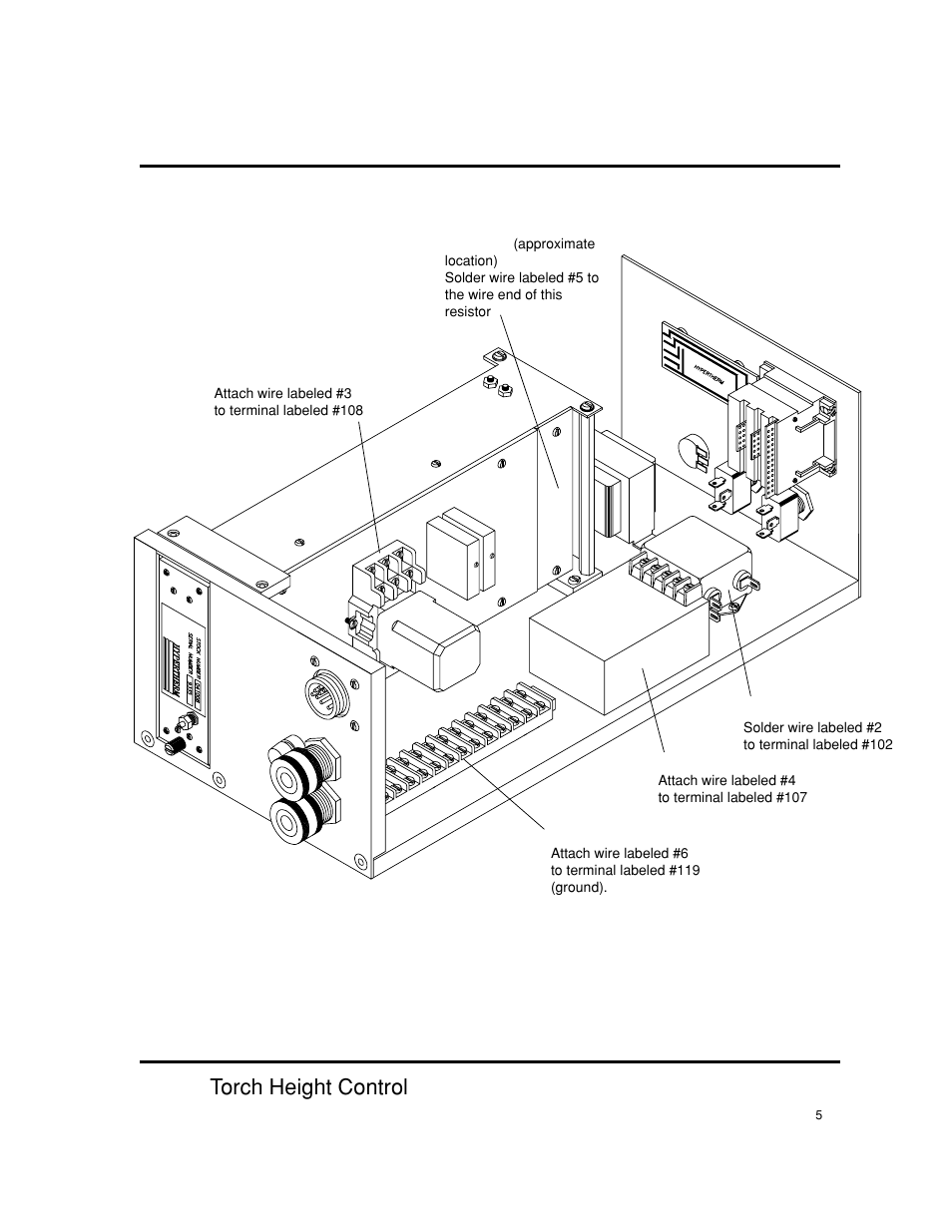 Figure 1c-6, Inside view of thc-2 c-7, Installation - pac-500 | Thc-2 torch height control | Hypertherm THC2 Torch Height Control User Manual | Page 28 / 41