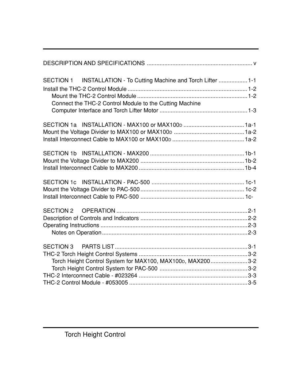 Hypertherm THC2 Torch Height Control User Manual | Page 6 / 41