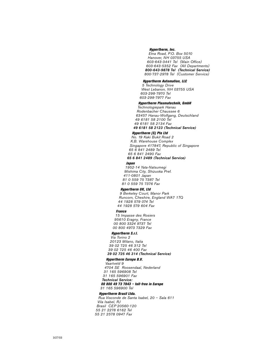 Hypertherm HD1070 Product Configuration User Manual | Page 3 / 28