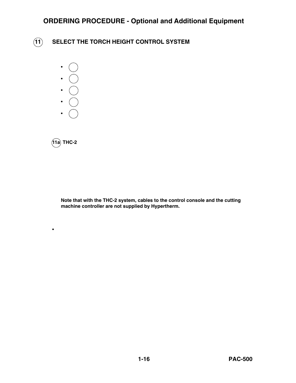 Torch height control system -16, Thc-2 -16 | Hypertherm PAC500 Product Configuration User Manual | Page 21 / 58