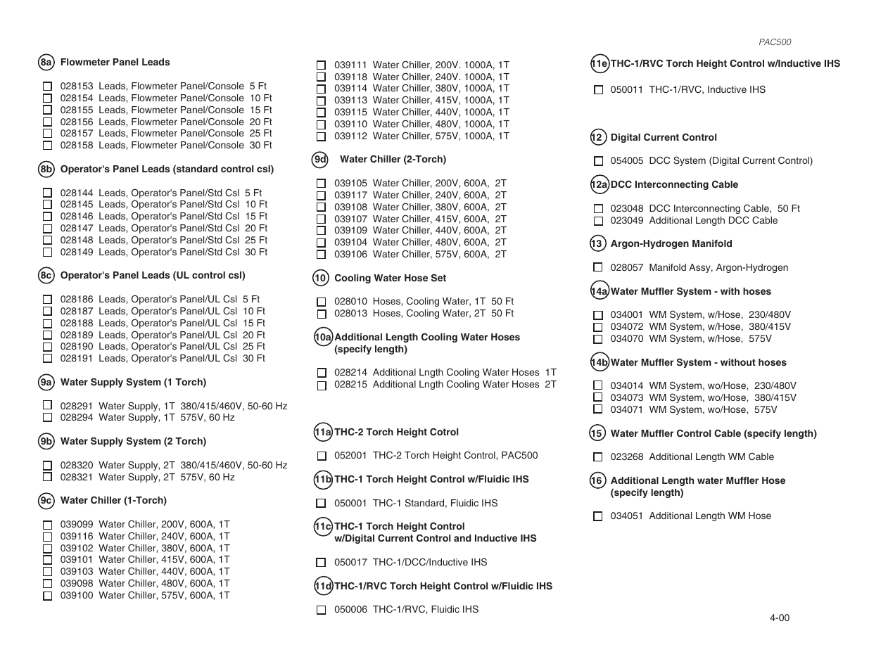 Hypertherm PAC500 Product Configuration User Manual | Page 58 / 58