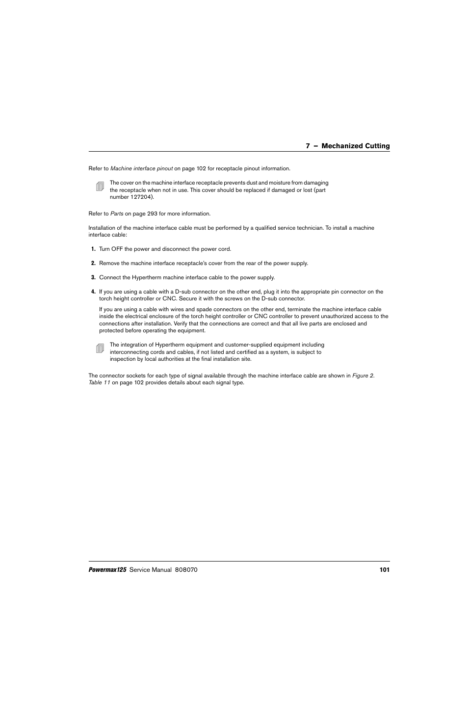 Hypertherm Powermax125 Service Manua User Manual | Page 101 / 317