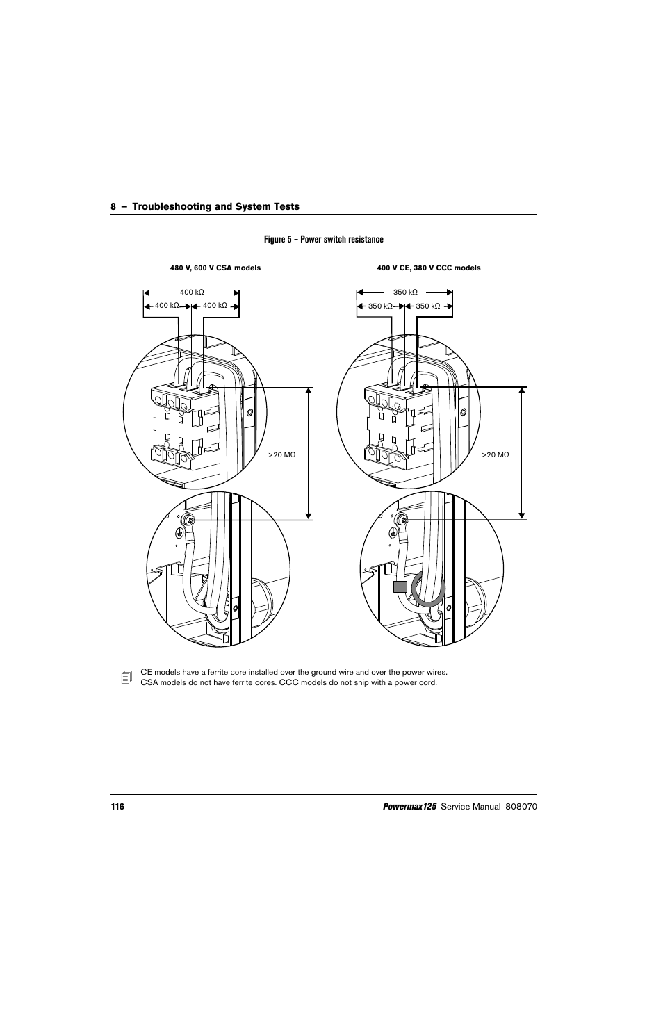 Hypertherm Powermax125 Service Manua User Manual | Page 116 / 317