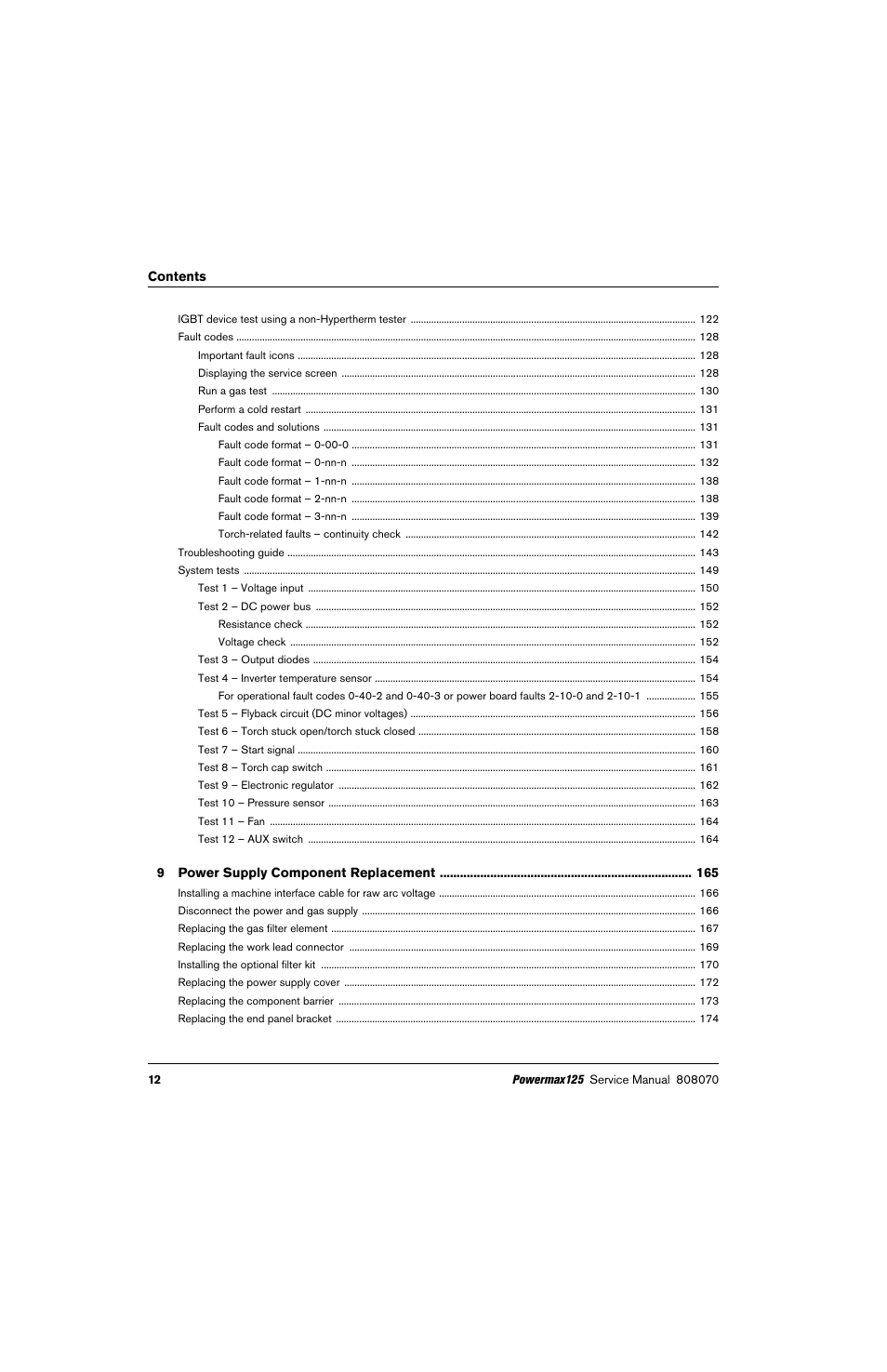Hypertherm Powermax125 Service Manua User Manual | Page 12 / 317