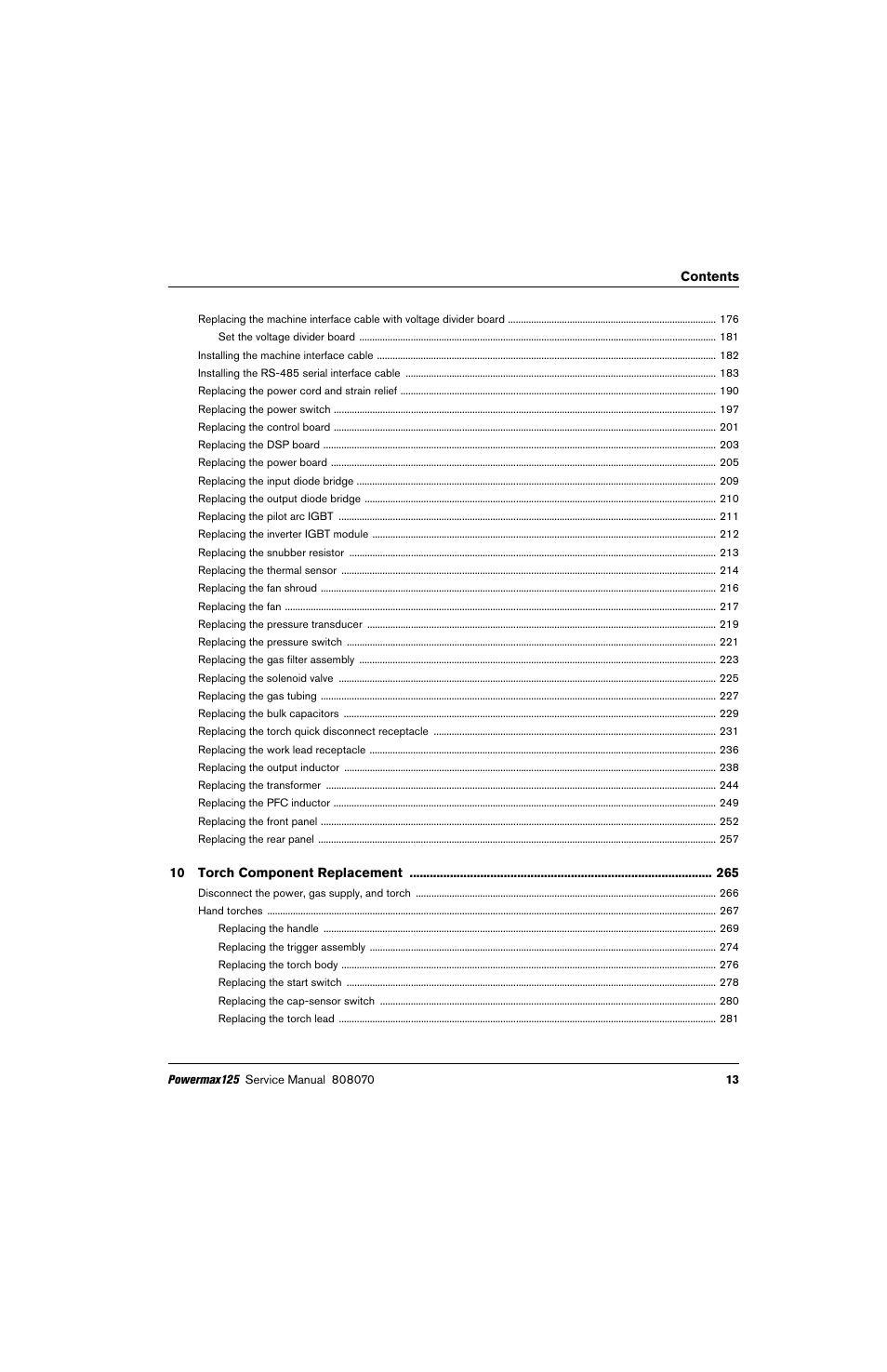 Hypertherm Powermax125 Service Manua User Manual | Page 13 / 317