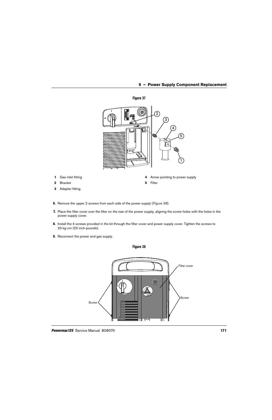 Hypertherm Powermax125 Service Manua User Manual | Page 171 / 317