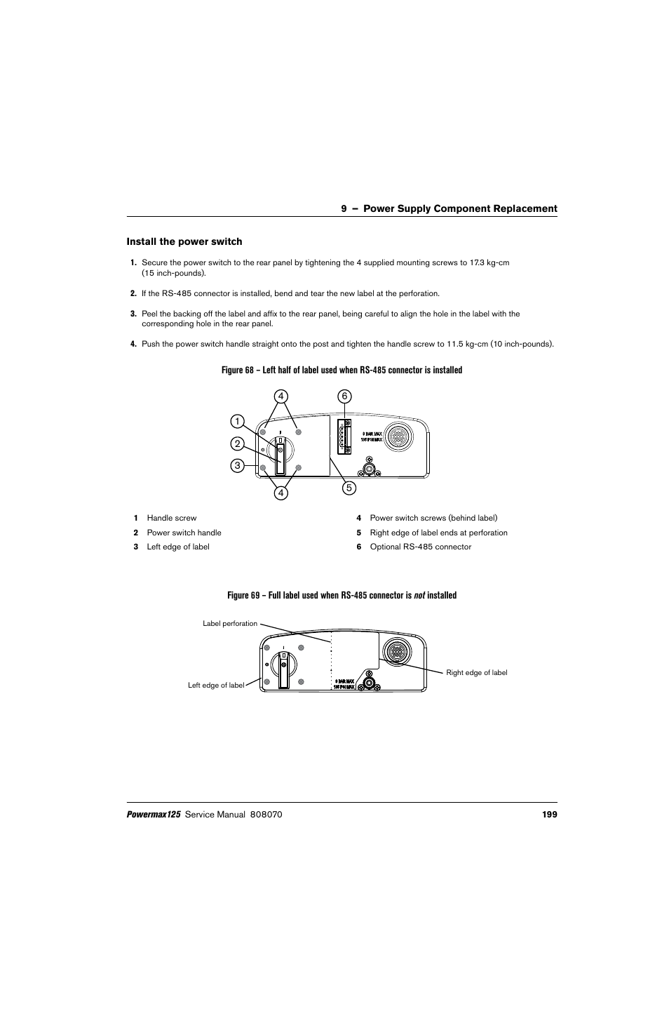 Install the power switch | Hypertherm Powermax125 Service Manua User Manual | Page 199 / 317
