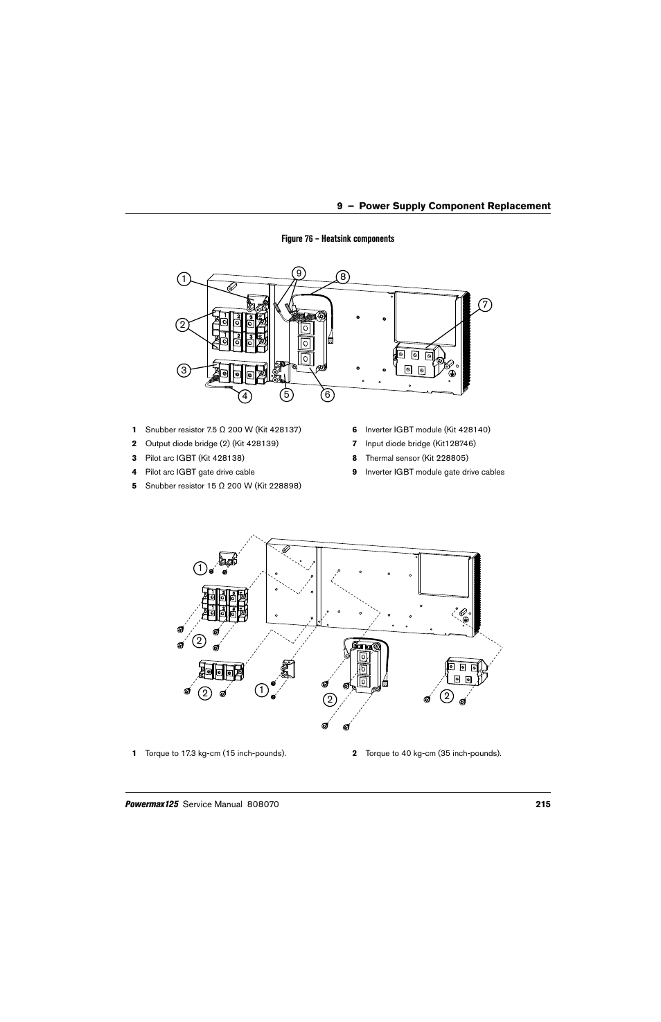 Sink. see, N figure 76 on | Hypertherm Powermax125 Service Manua User Manual | Page 215 / 317