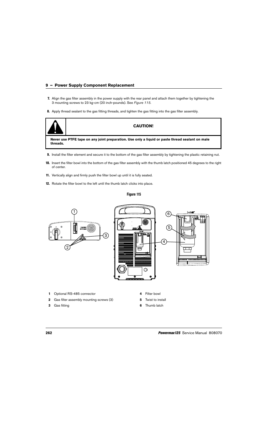 Hypertherm Powermax125 Service Manua User Manual | Page 262 / 317