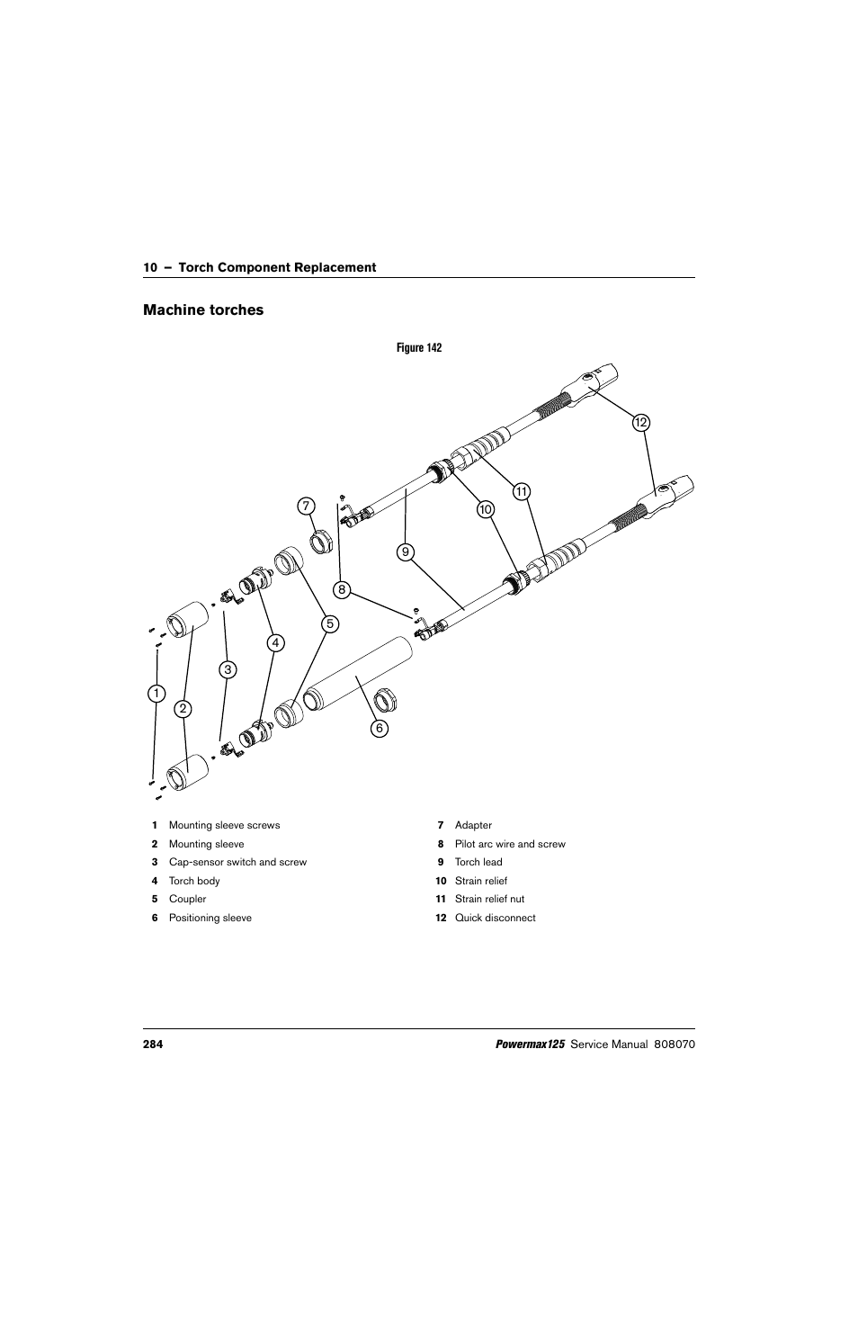 Machine torches | Hypertherm Powermax125 Service Manua User Manual | Page 284 / 317