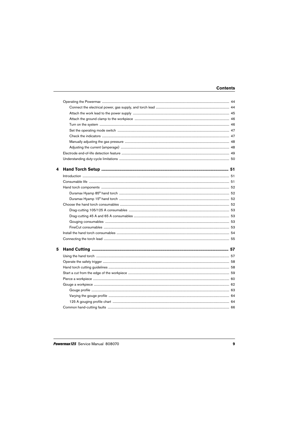 Hypertherm Powermax125 Service Manua User Manual | Page 9 / 317