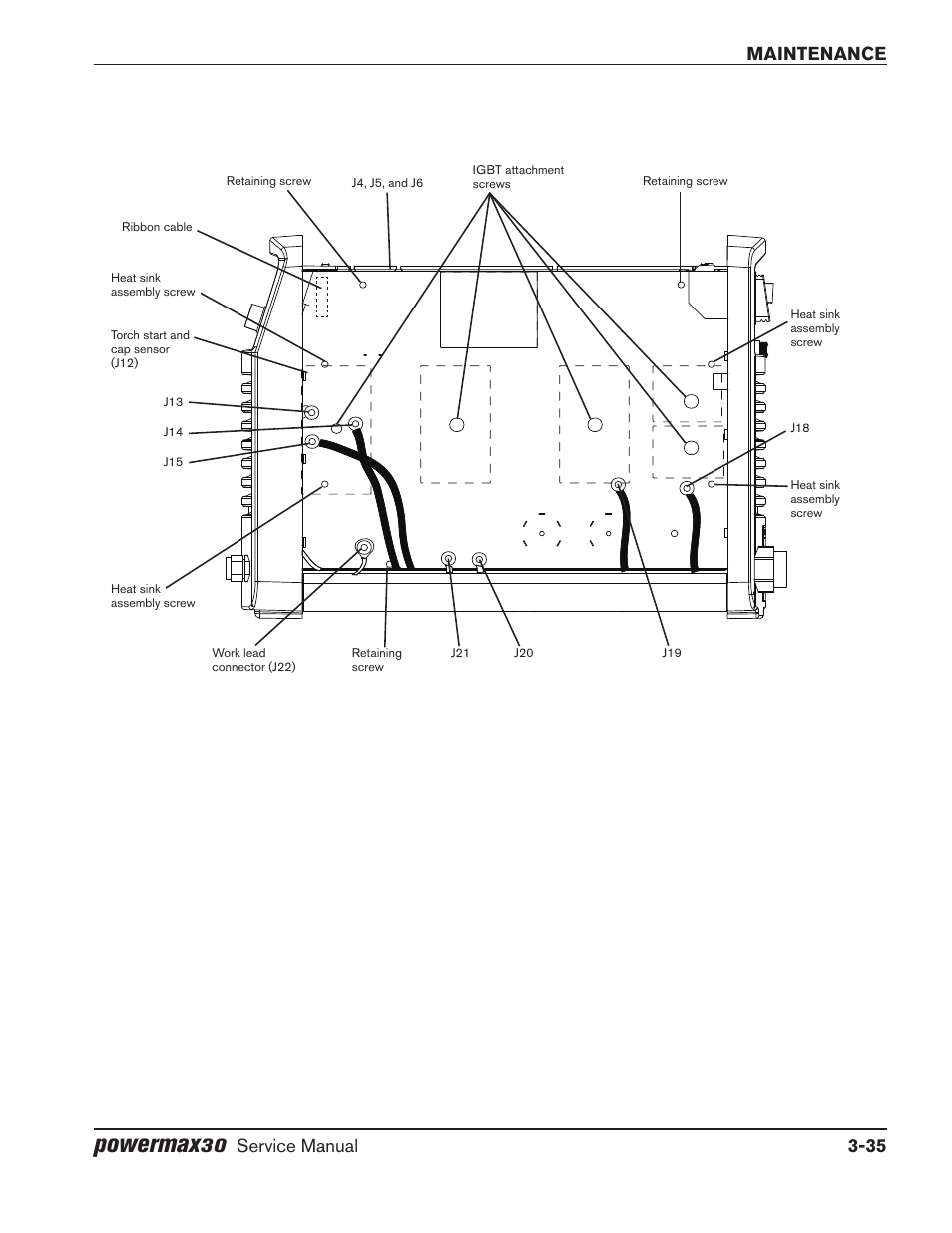 Powermax, Maintenance, Service manual 3-35 | Hypertherm Powermax30 Service Manual power board replacement procedure update User Manual | Page 2 / 4