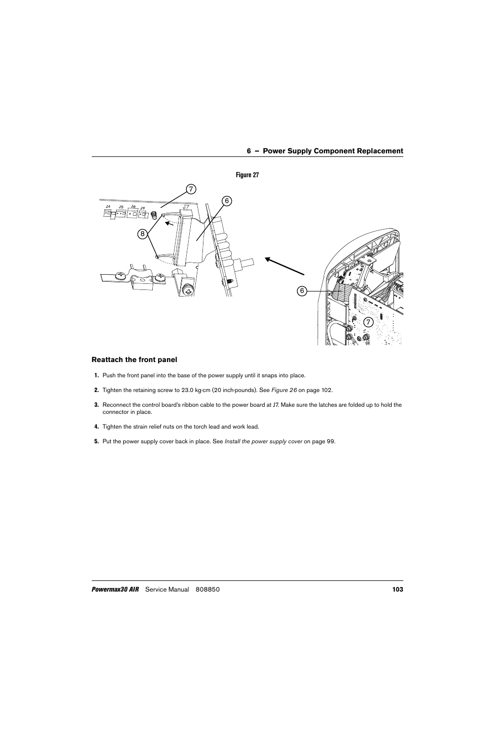 Figure 27, He image on the l | Hypertherm Powermax30 AIR Service Manual User Manual | Page 103 / 223