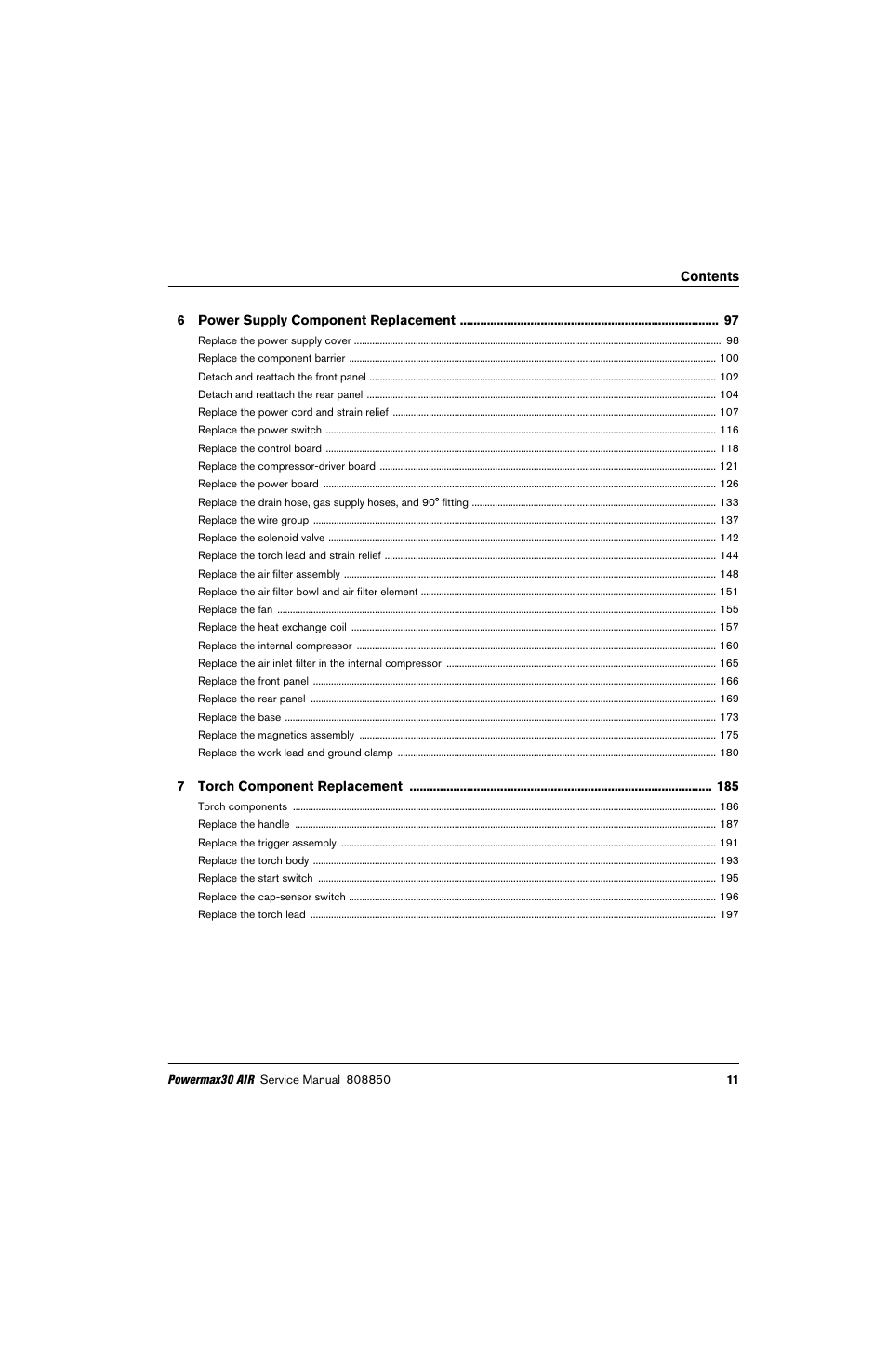 Hypertherm Powermax30 AIR Service Manual User Manual | Page 11 / 223