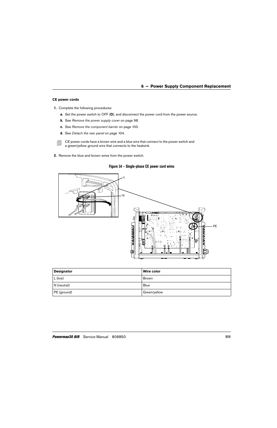 Hypertherm Powermax30 AIR Service Manual User Manual | Page 111 / 223