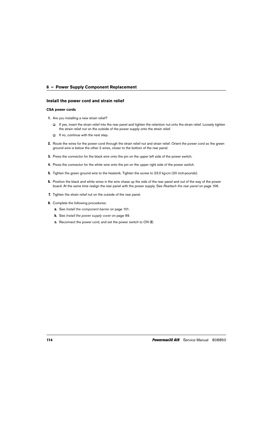 Hypertherm Powermax30 AIR Service Manual User Manual | Page 114 / 223