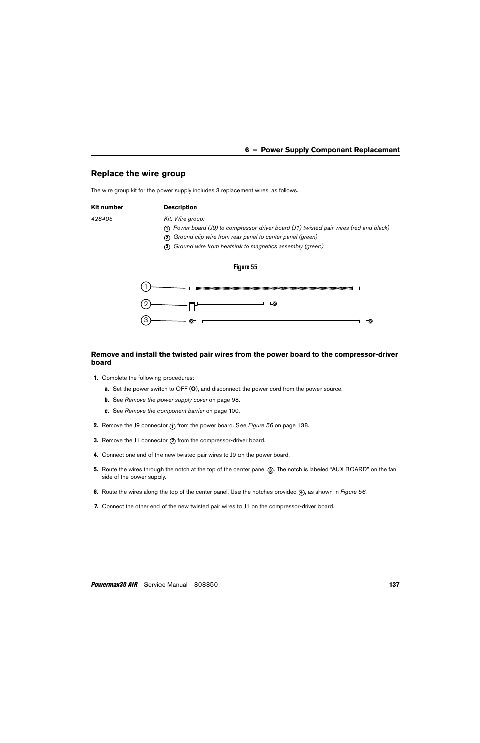 Replace the wire group | Hypertherm Powermax30 AIR Service Manual User Manual | Page 137 / 223