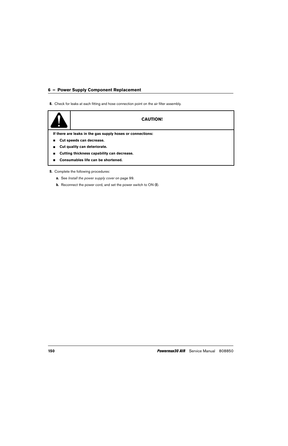 Hypertherm Powermax30 AIR Service Manual User Manual | Page 150 / 223