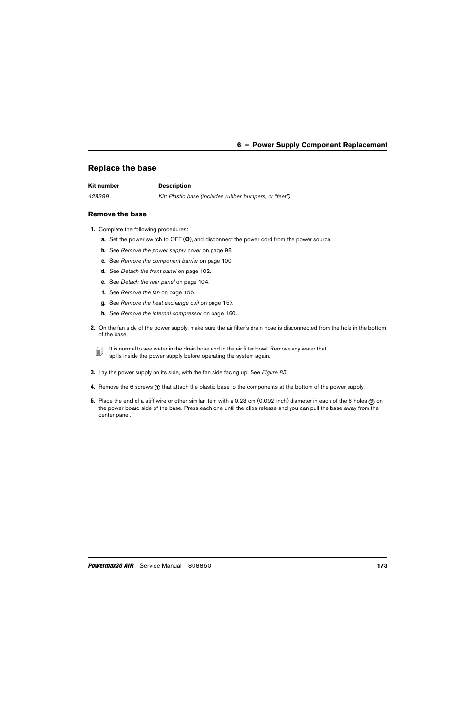 Replace the base | Hypertherm Powermax30 AIR Service Manual User Manual | Page 173 / 223