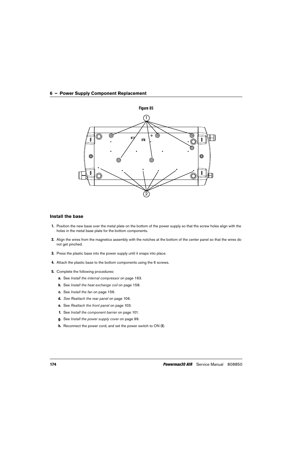 De facing up. see figure 85 | Hypertherm Powermax30 AIR Service Manual User Manual | Page 174 / 223