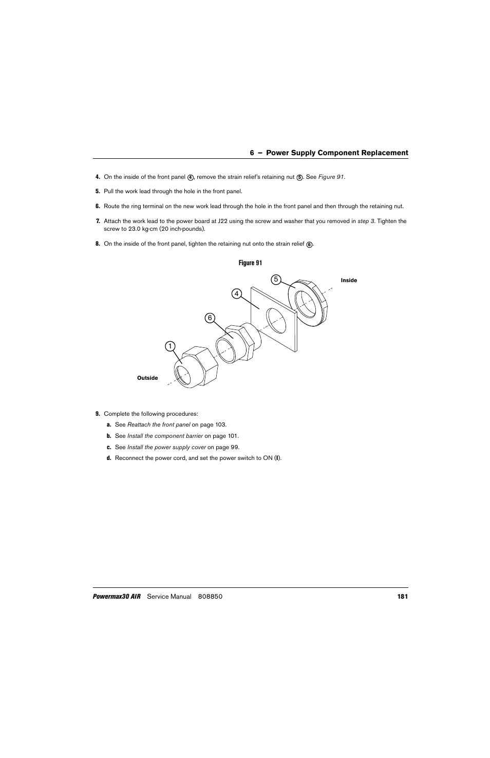 Hypertherm Powermax30 AIR Service Manual User Manual | Page 181 / 223