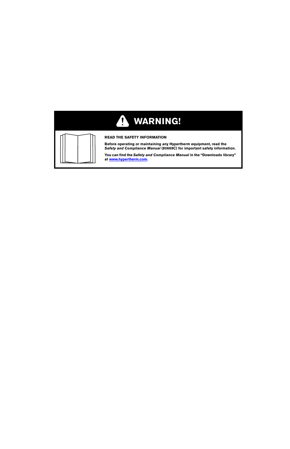 Warning | Hypertherm Powermax30 AIR Service Manual User Manual | Page 5 / 223