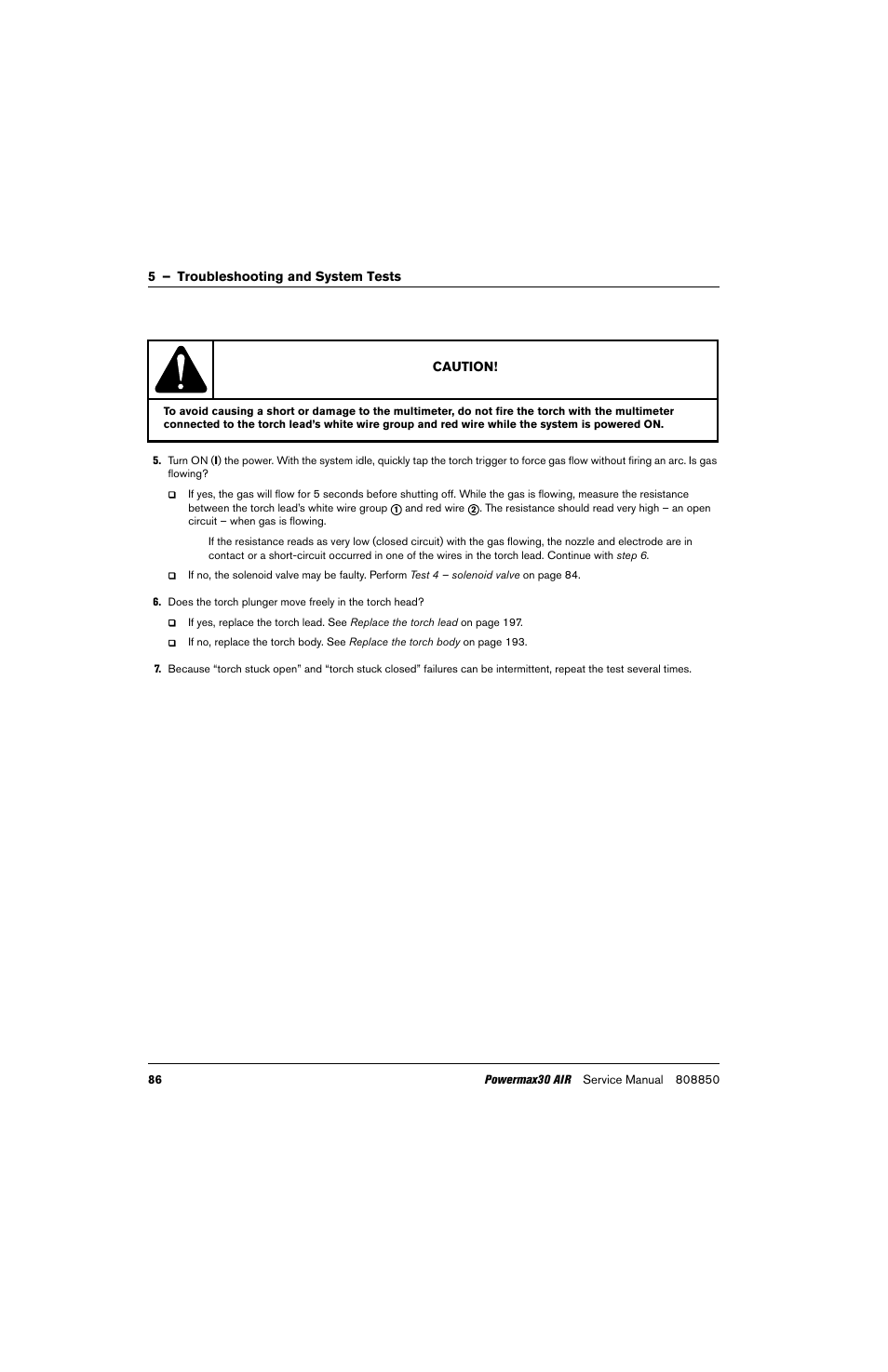 Hypertherm Powermax30 AIR Service Manual User Manual | Page 86 / 223