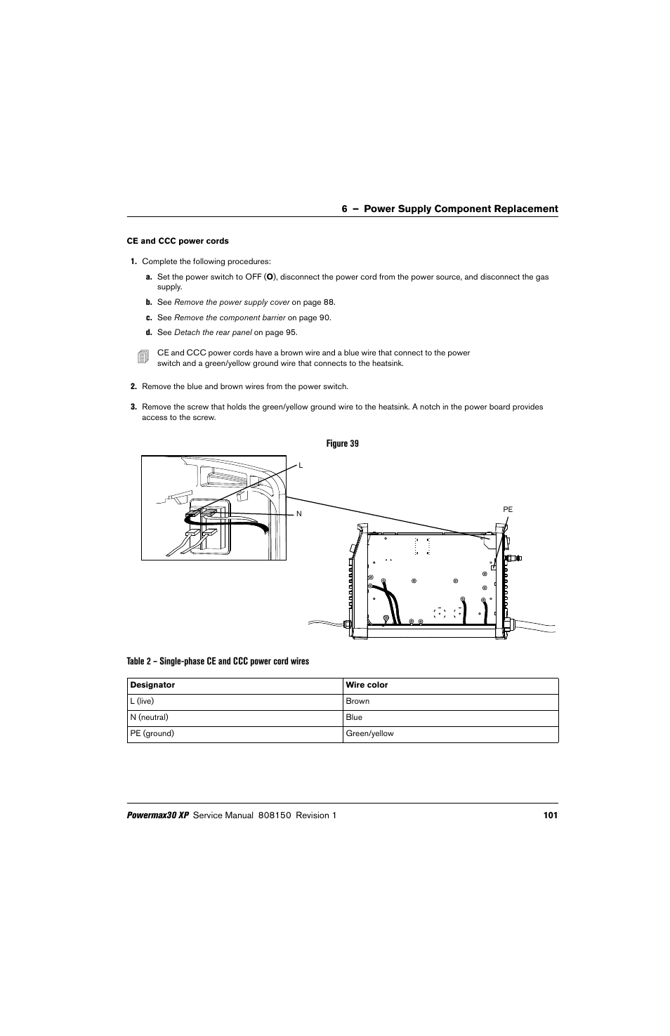 Hypertherm Powermax30 XP Service Manual User Manual | Page 101 / 201