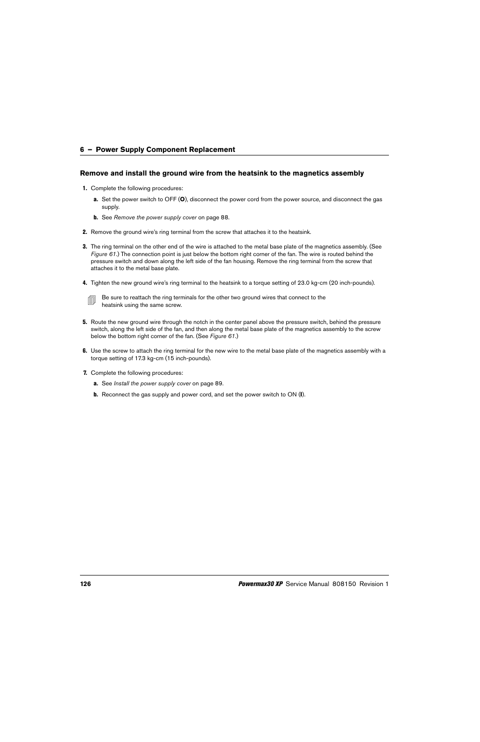 Hypertherm Powermax30 XP Service Manual User Manual | Page 126 / 201