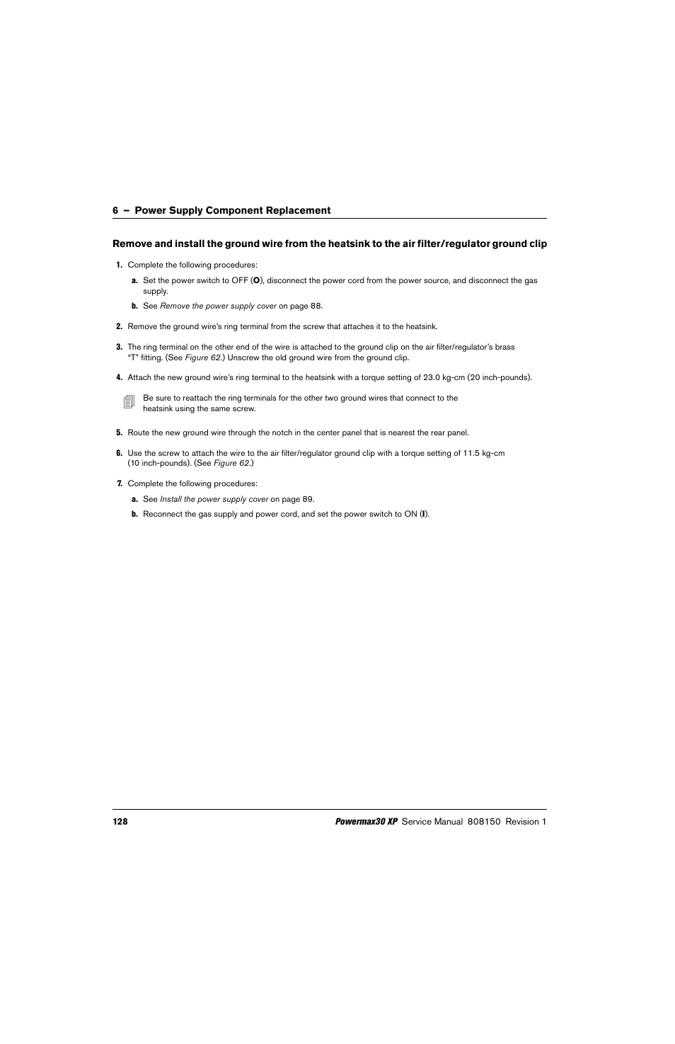 Hypertherm Powermax30 XP Service Manual User Manual | Page 128 / 201