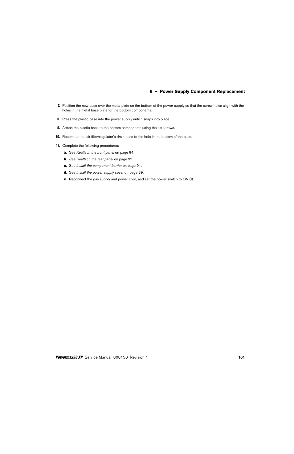 Hypertherm Powermax30 XP Service Manual User Manual | Page 161 / 201