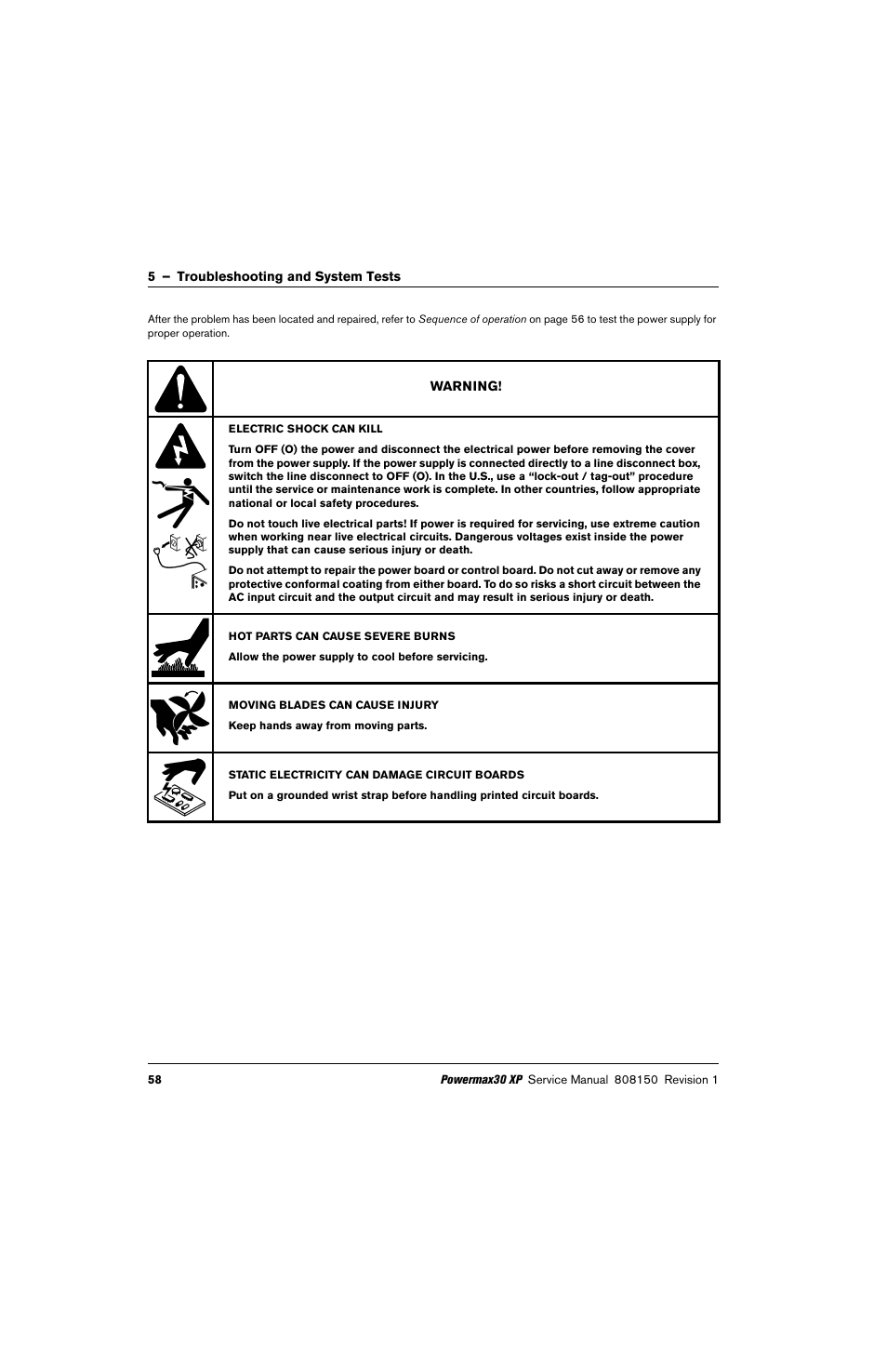 Hypertherm Powermax30 XP Service Manual User Manual | Page 58 / 201