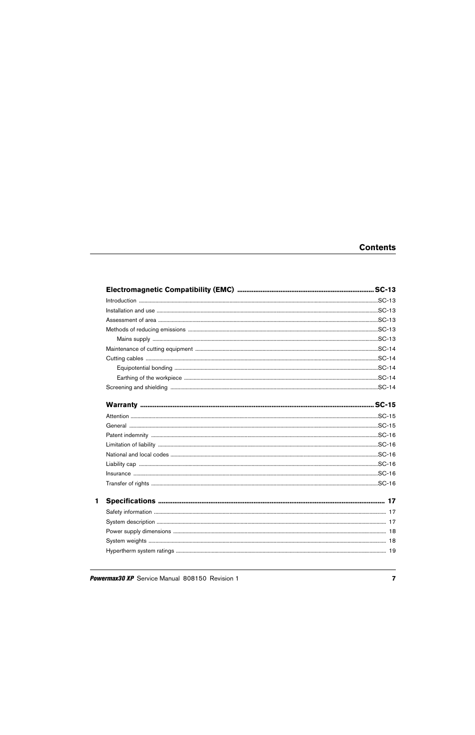 Hypertherm Powermax30 XP Service Manual User Manual | Page 7 / 201