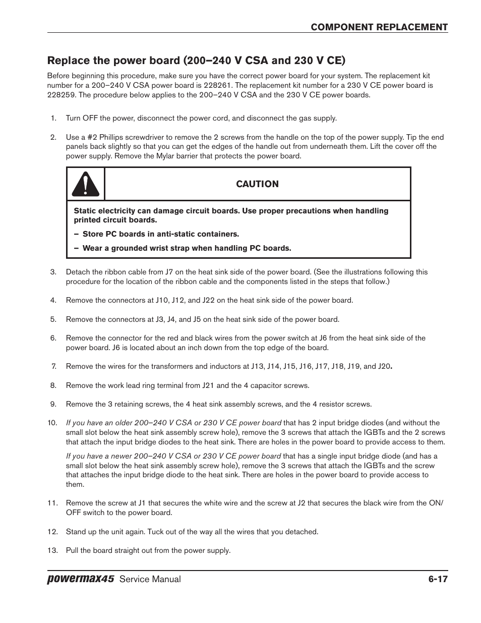 Powermax | Hypertherm Powermax45 Service Manual User Manual | Page 121 / 149