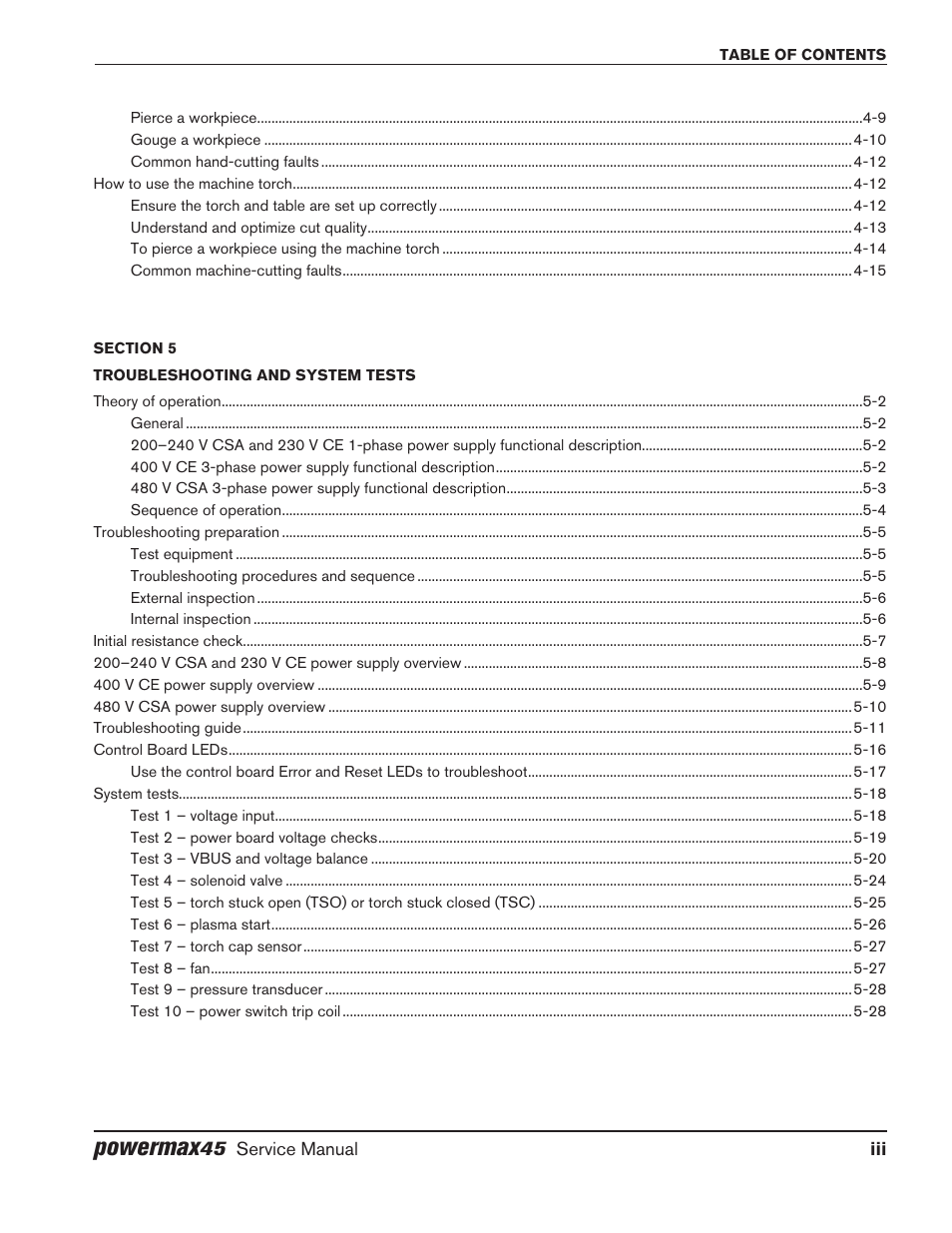 Powermax | Hypertherm Powermax45 Service Manual User Manual | Page 9 / 149