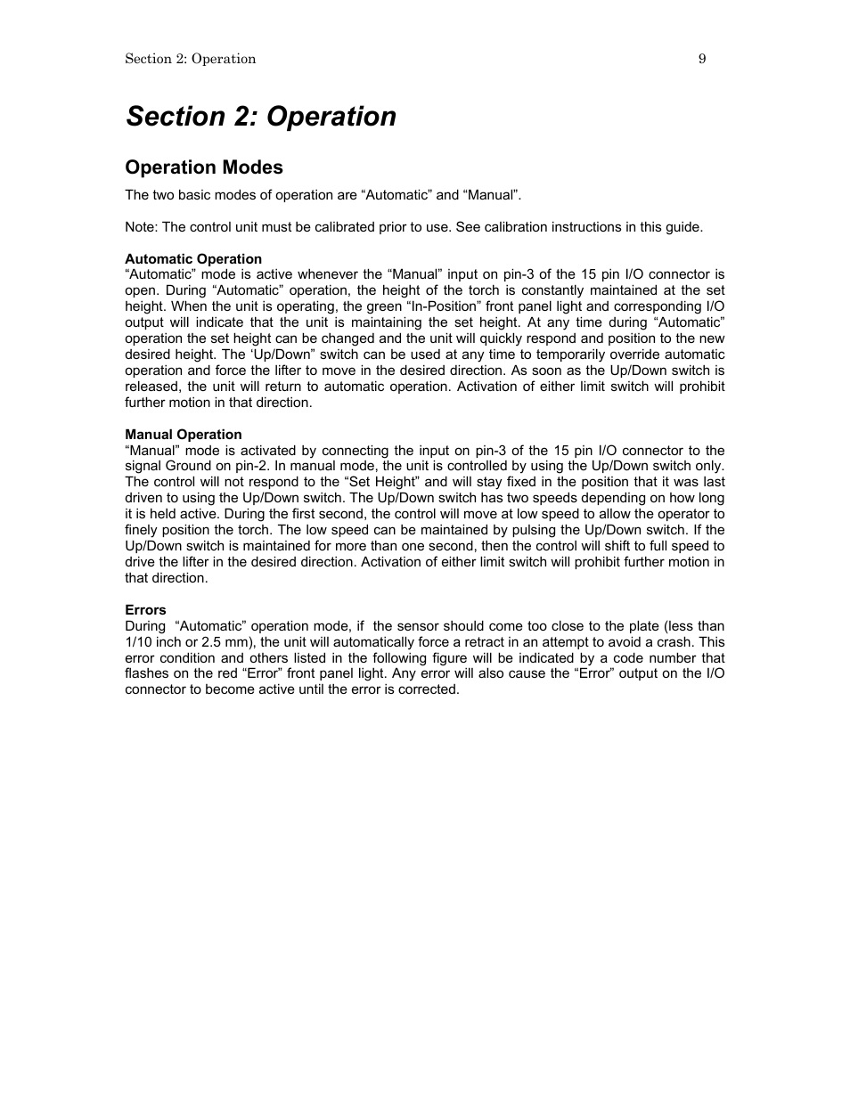 Hypertherm SensorOHC User Manual | Page 13 / 26