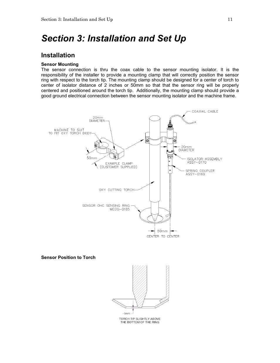 Installation | Hypertherm SensorOHC User Manual | Page 15 / 26