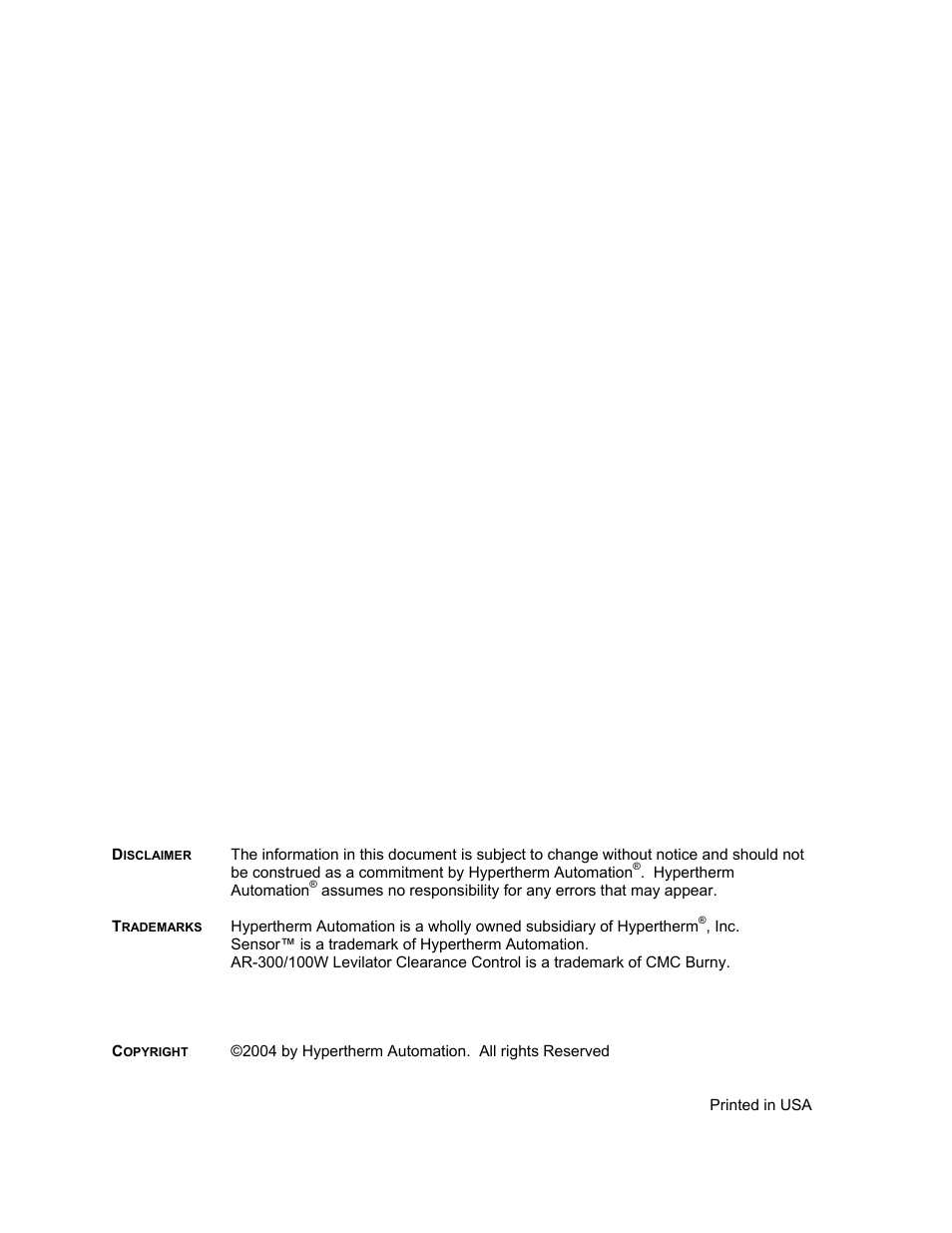 Hypertherm SensorOHC User Manual | Page 2 / 26