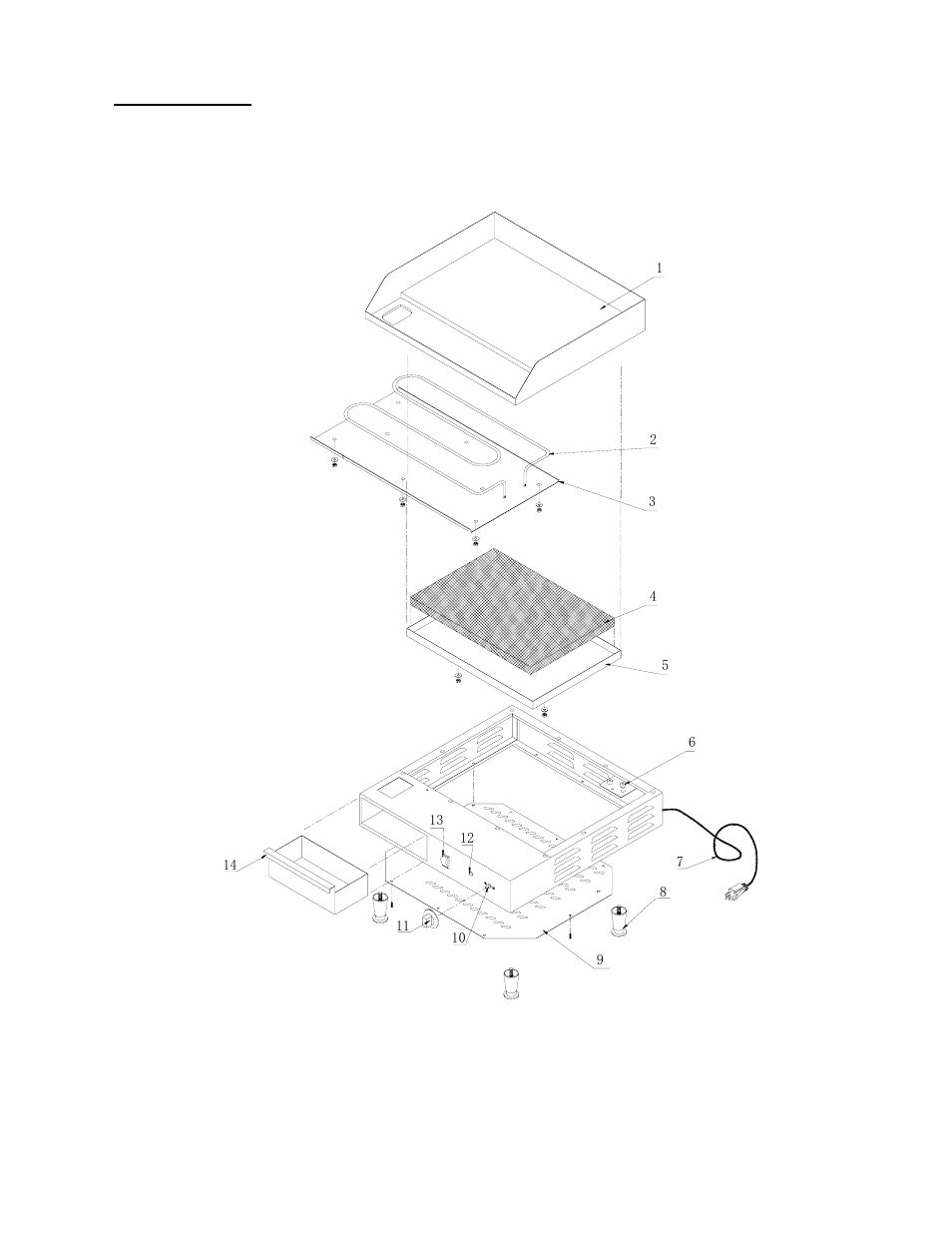 Explosion view | Cecilware EL-1624 User Manual | Page 8 / 12