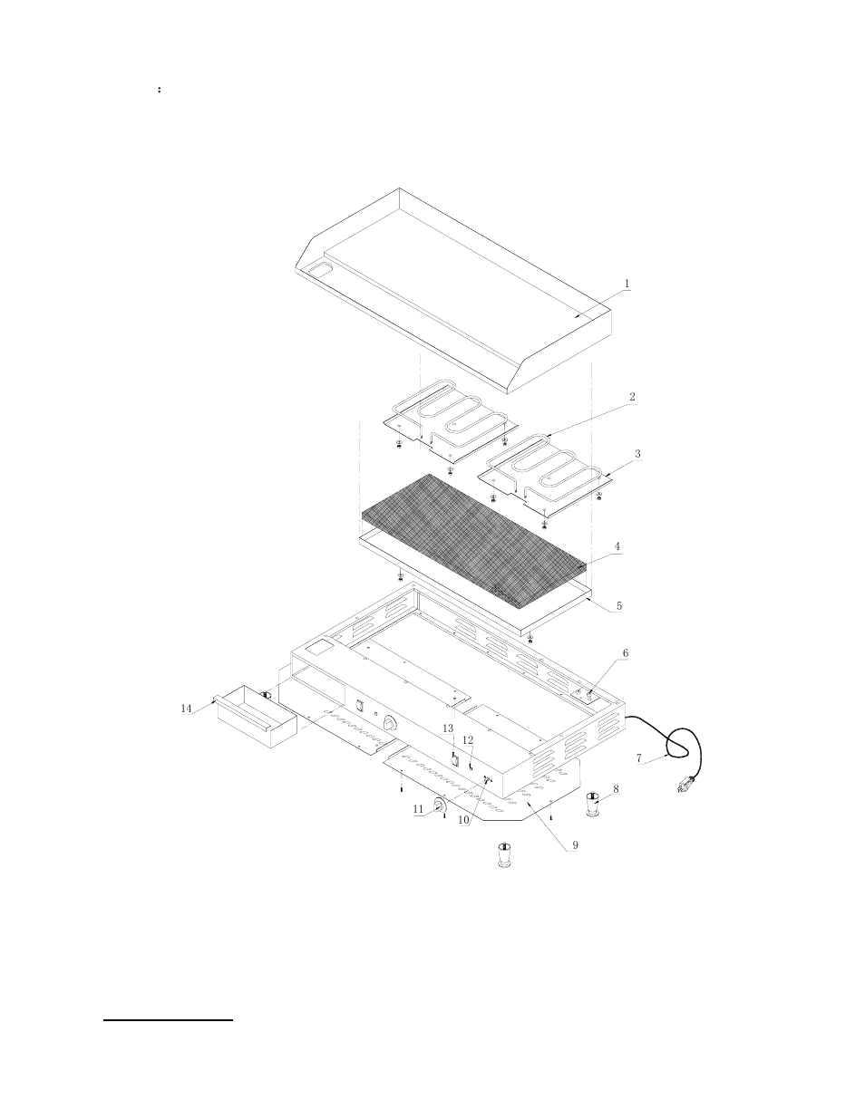 Spare parts list | Cecilware EL-1624 User Manual | Page 9 / 12