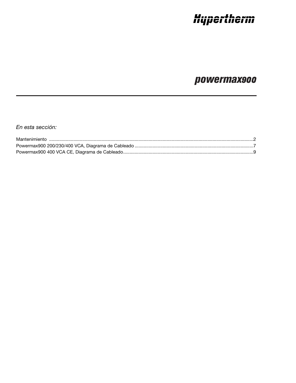 Powermax900 | Hypertherm Powermax190c Troubleshooting Guide User Manual | Page 33 / 66