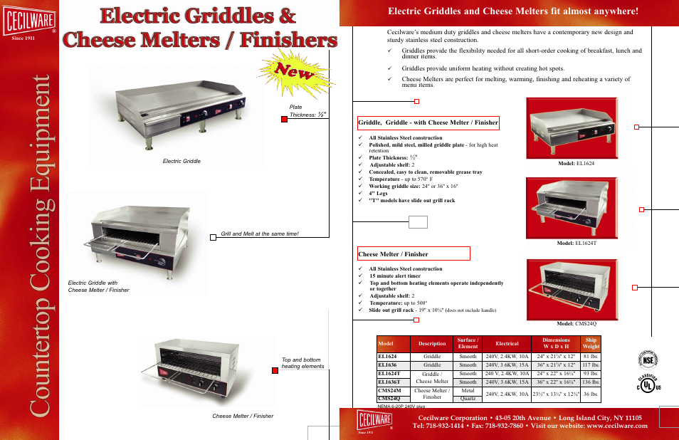 Cecilware CMS24Q User Manual | 1 page