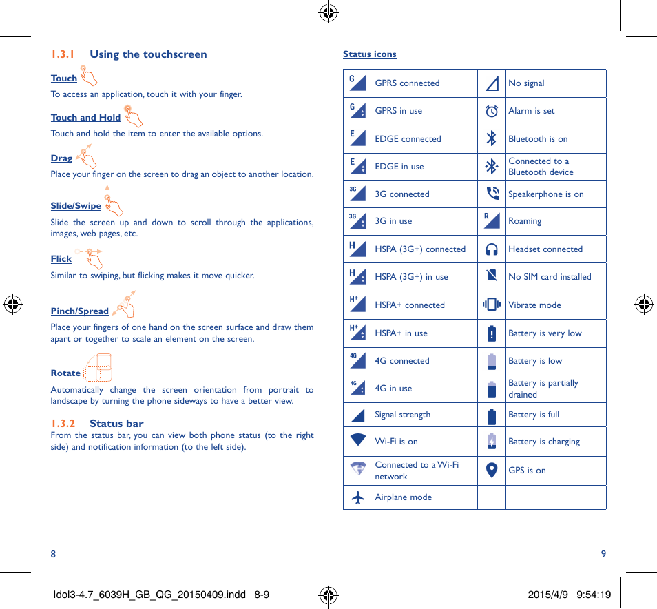 Alcatel Idol 3 6039 H User Manual | Page 5 / 21
