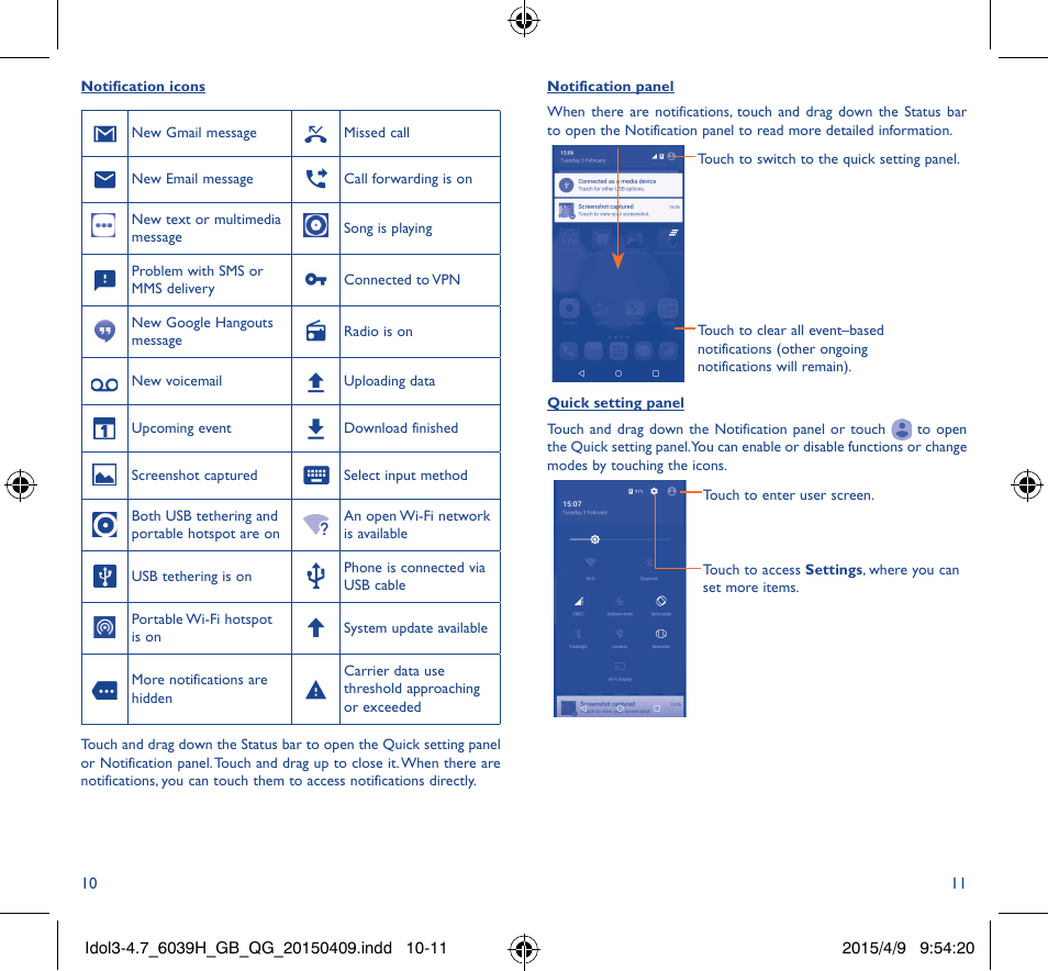 Alcatel Idol 3 6039 H User Manual | Page 6 / 21