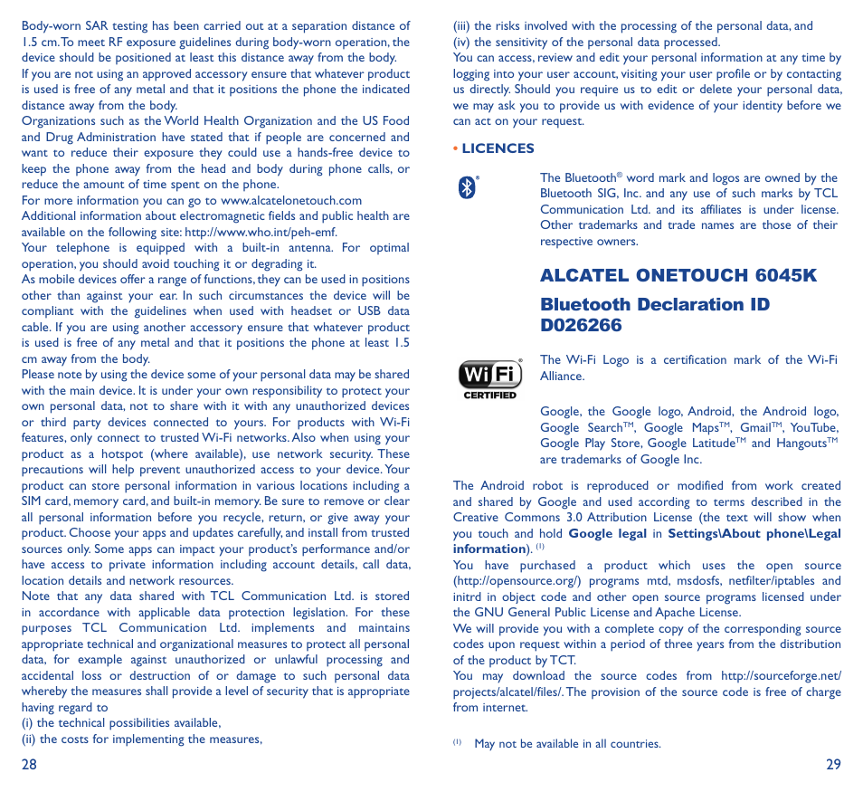 Alcatel Idol 3 6045К User Manual | Page 16 / 21